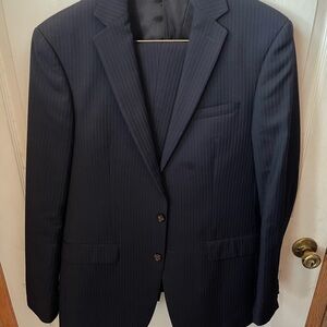 Calvin Klein Navy Self Stripe Men's Suit